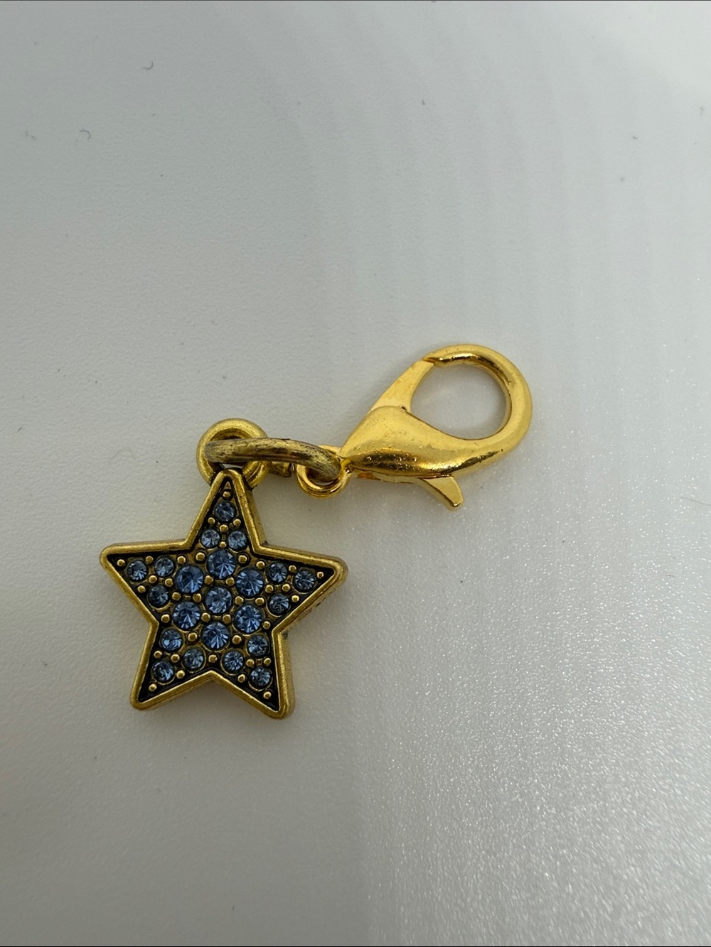 Coach Gold Star Charm with Blue Crystals